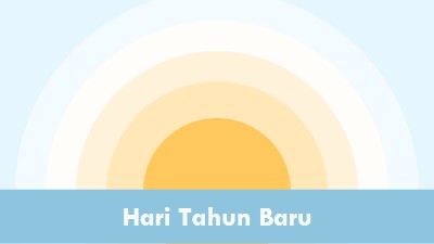 Matahari Hari Tahun Baru blue modern-simple