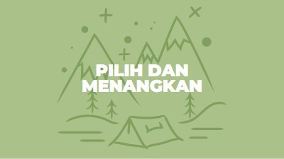 Pilih dan menangkan green whimsical-line