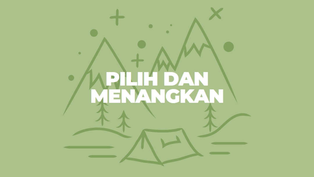 Pilih dan menangkan green whimsical-line