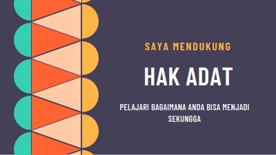 Mendukung hak-hak adat blue modern-color-block