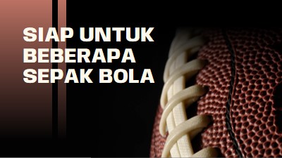 Siap untuk sepak bola brown modern-simple