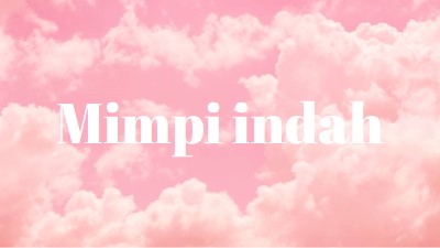 Pada waktu tidur awan pink modern-simple