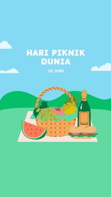 Hidup adalah piknik green whimsical-color-block