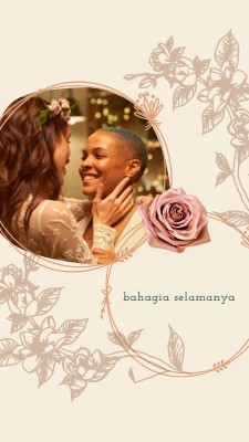 Bahagia selamanya yellow vintage-botanical