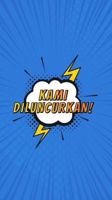 Kami diluncurkan! blue modern-bold