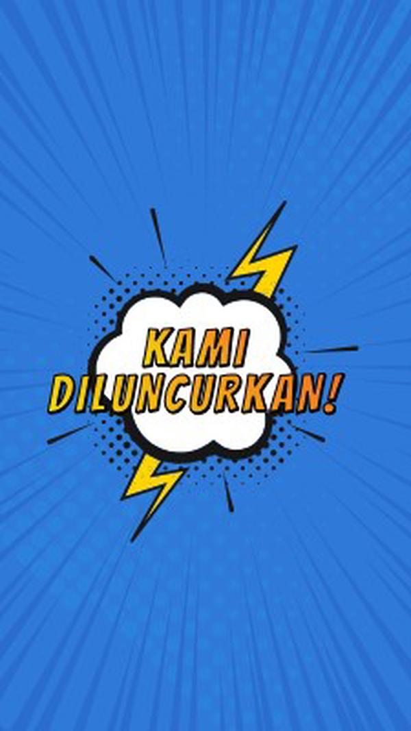 Kami diluncurkan! blue modern-bold