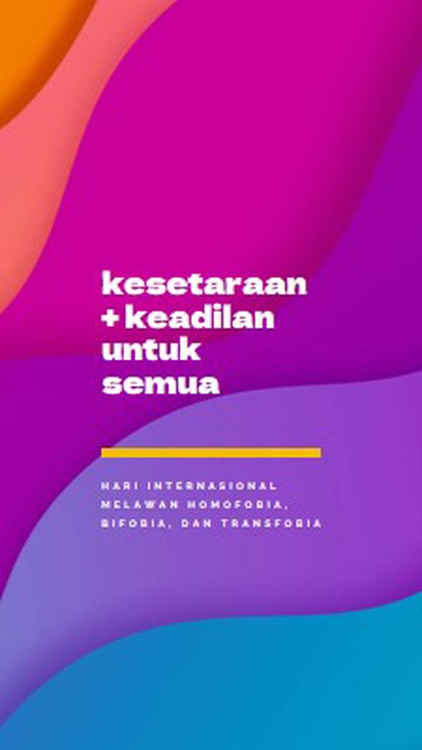 Hari Kehormatan Internasional Melawan Homofobia purple modern-bold