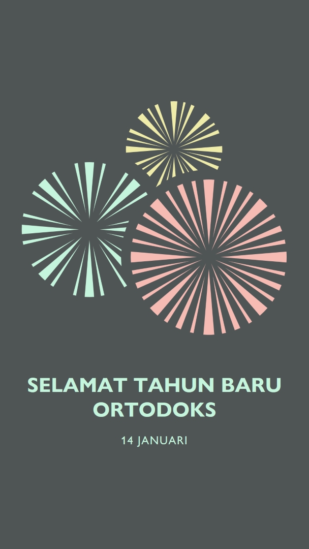 Merayakan Tahun Baru Ortodoks gray vintage-retro