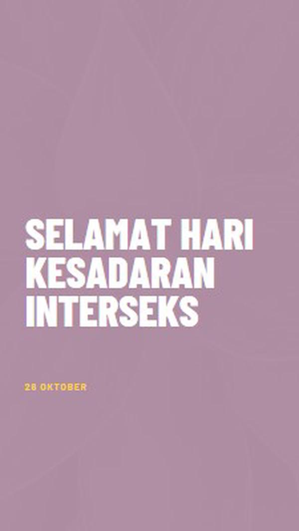 Selamat Hari Kesadaran Intersex purple modern-bold