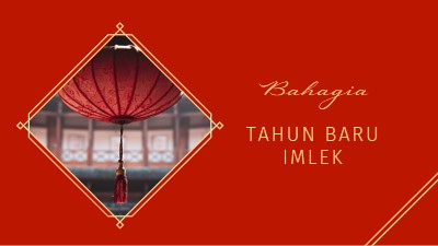 Merayakan Tahun Baru Imlek red modern-simple