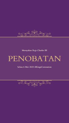 Pengumuman kerajaan purple modern-simple