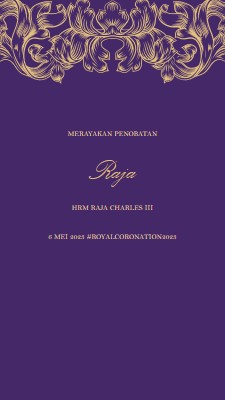 Penobatan cocok untuk seorang raja purple modern-simple