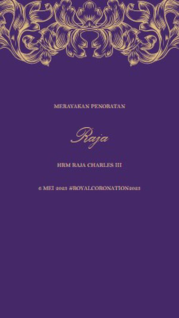 Penobatan cocok untuk seorang raja purple modern-simple