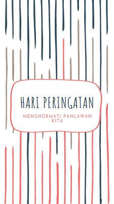 Menghormati pahlawan kita white whimsical-line