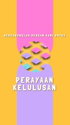 Bergabung dalam perayaan kelulusan yellow whimsical-color-block