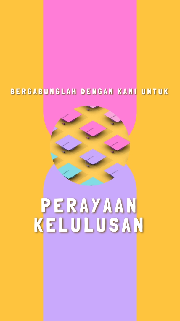 Bergabung dalam perayaan kelulusan yellow whimsical-color-block