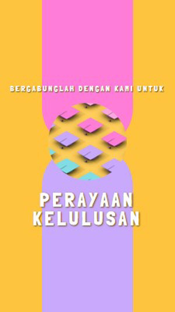 Bergabung dalam perayaan kelulusan yellow whimsical-color-block