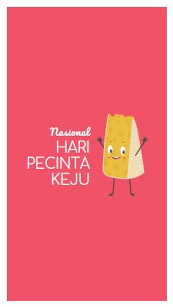 Hari Pecinta Keju Nasional pink whimsical-color-block