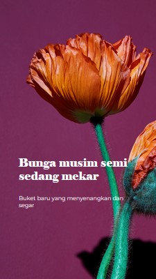 Bunga segar purple modern-simple