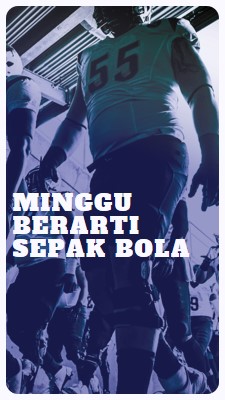 Minggu berarti sepak bola purple modern-bold