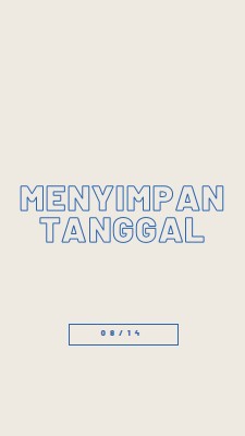 Tanggal biru gray whimsical-line