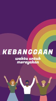 Merayakan Kebanggaan purple modern-bold