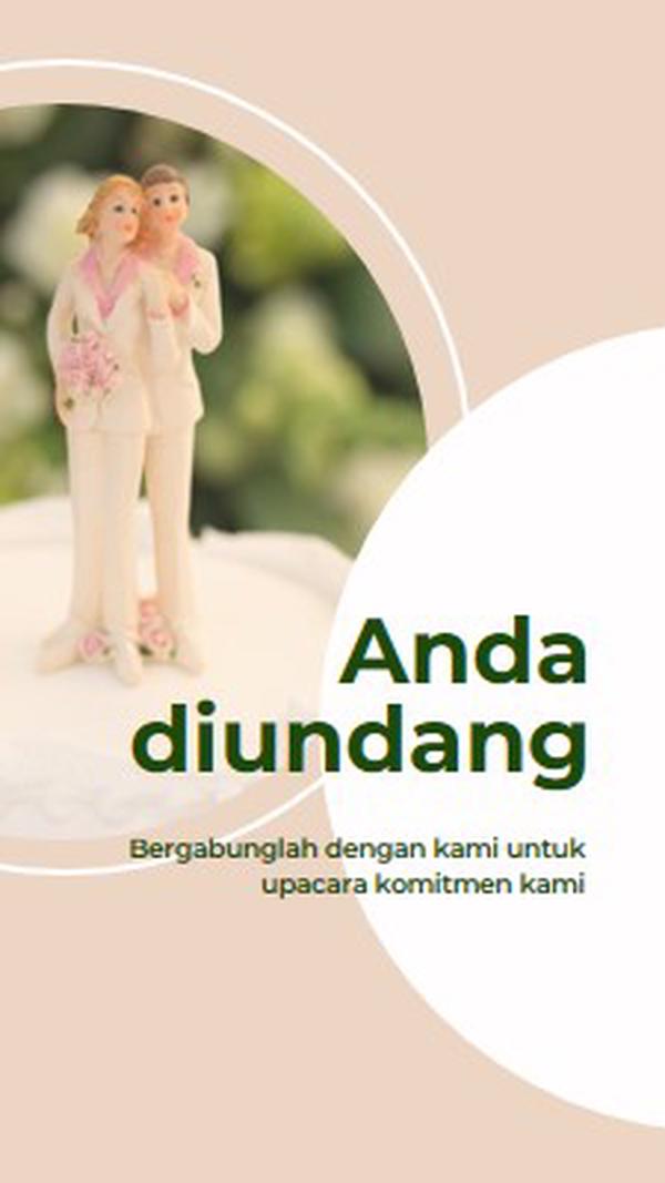 Anda diundang untuk berkomitmen pink modern-simple