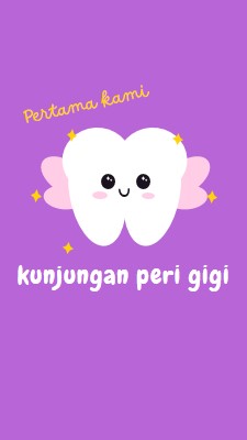 Kunjungan peri gigi pertama purple whimsical-color-block