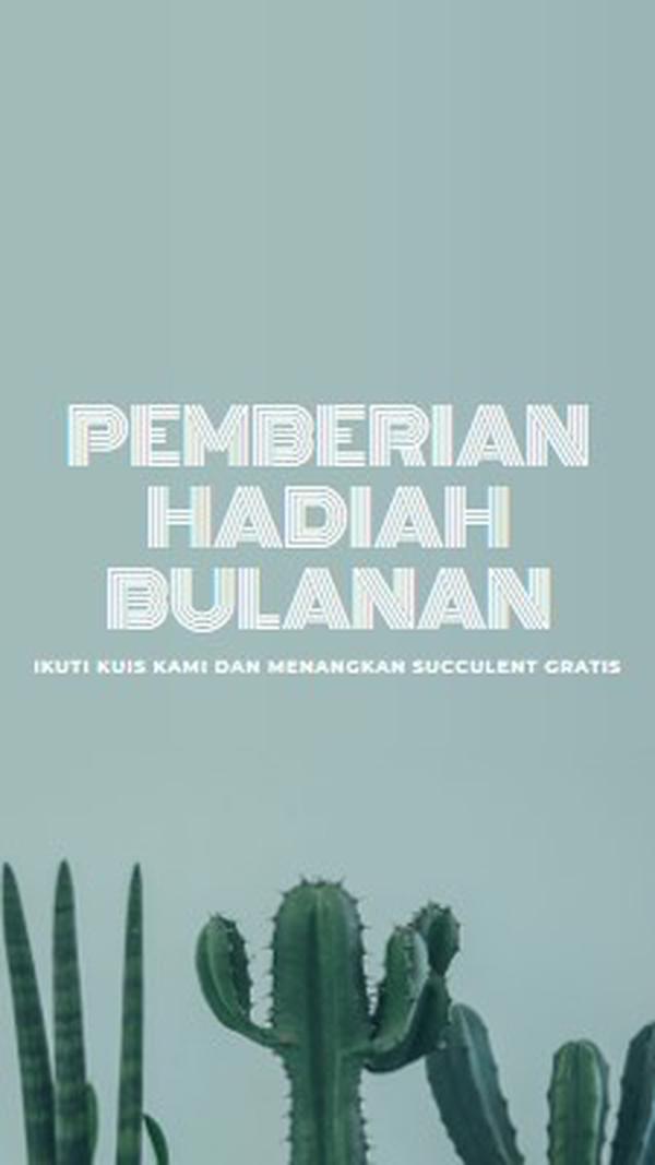 Kuis pemberian hadiah bulanan green modern-simple