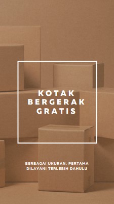 Kotak bergerak gratis brown modern-simple