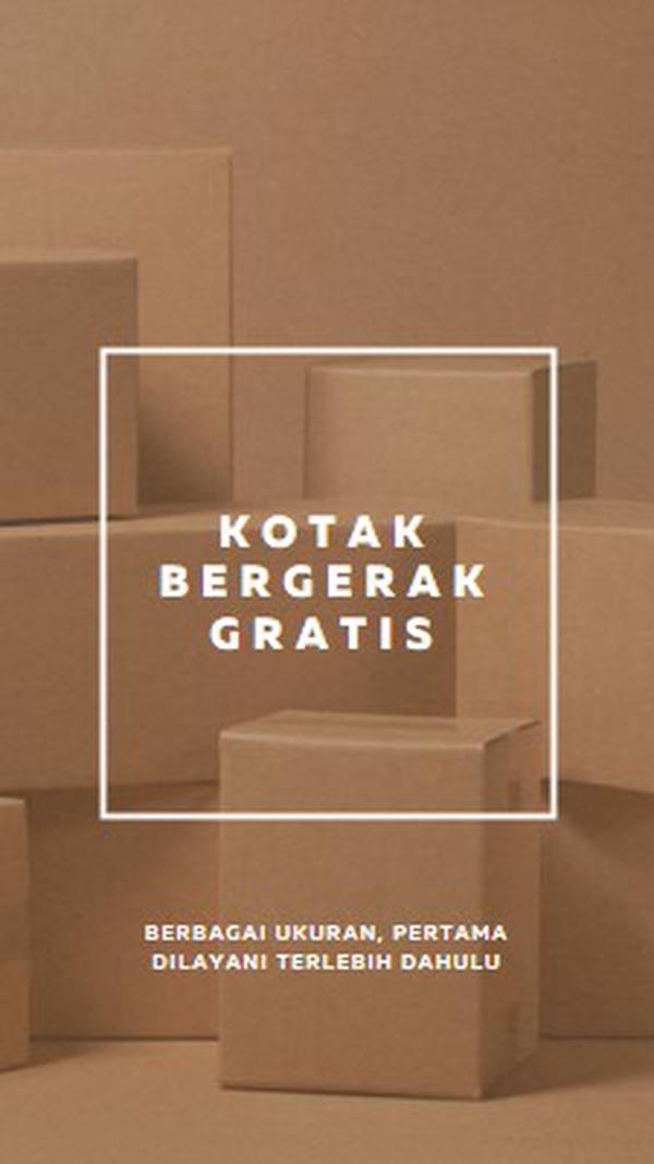 Kotak bergerak gratis brown modern-simple