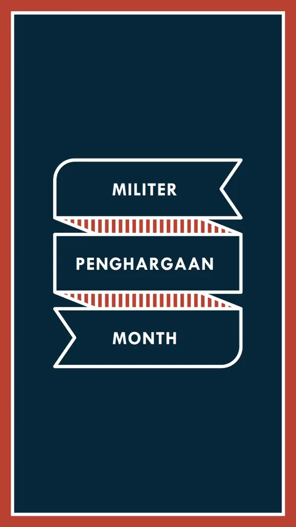 Merayakan Bulan Apresiasi Militer blue modern-simple