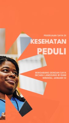 Pahlawan perawatan kesehatan orange modern-bold