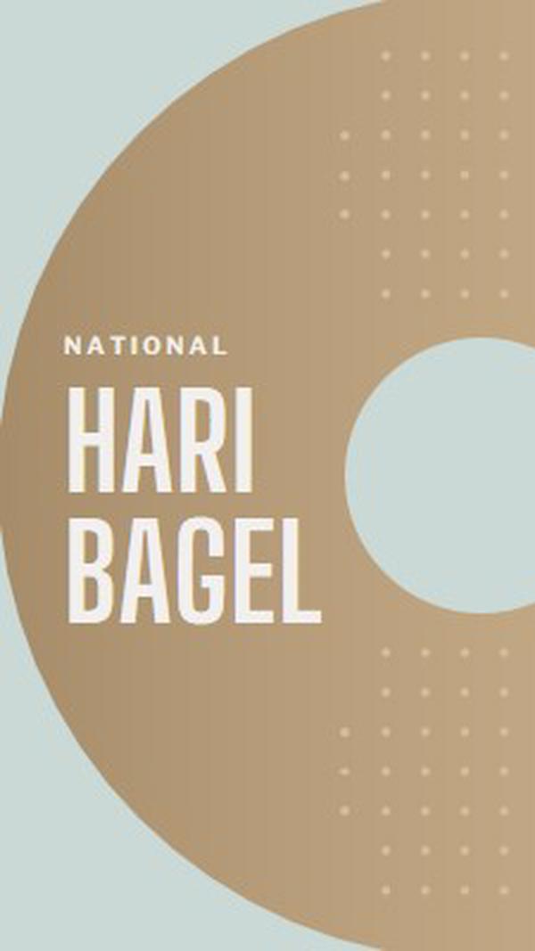 Hari Bagel Nasional brown modern-simple