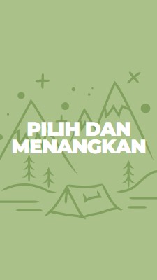 Pilih dan menangkan green whimsical-line