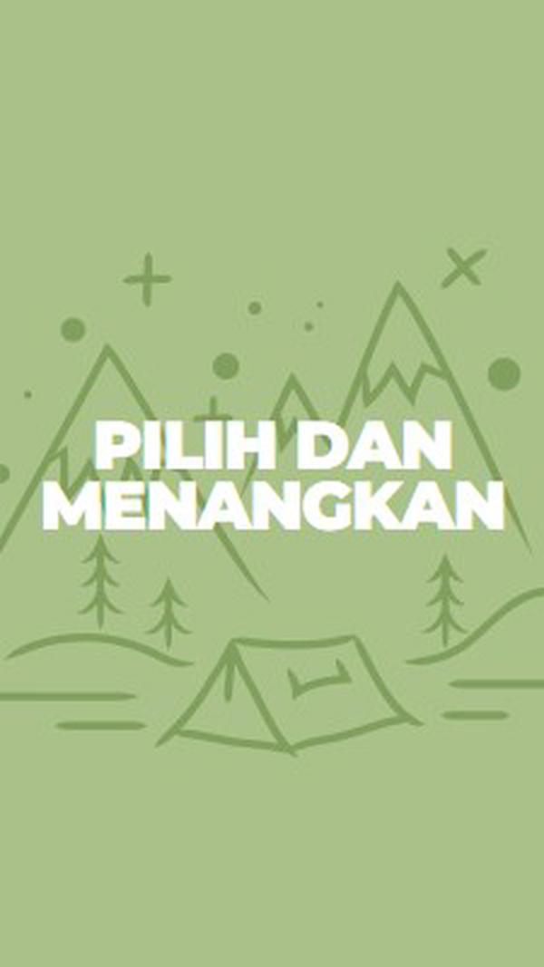 Pilih dan menangkan green whimsical-line