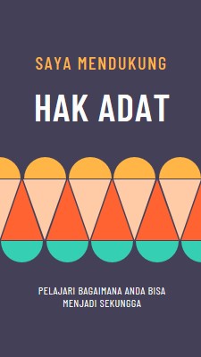 Mendukung hak-hak adat blue modern-color-block