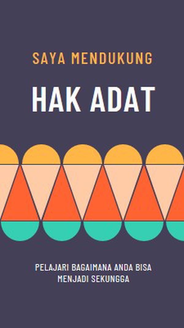 Mendukung hak-hak adat blue modern-color-block