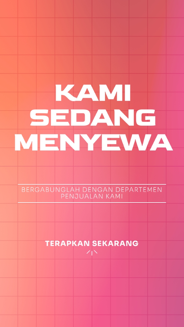 Kami sedang menyewa - bergabunglah dengan kami! pink simple,bold,gradient,grid,minimal,bright