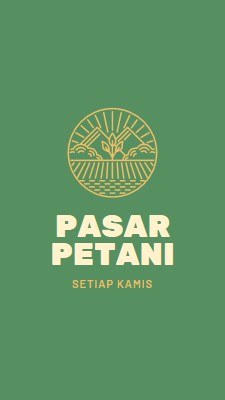 Datanglah ke pasar petani green clean,simple,logo,organic,typographic,rustic