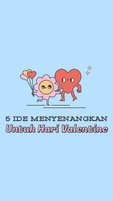 5 ide Hari Valentine yang menyenangkan blue retro,colorful,characters,bright,fun,cute