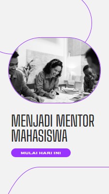 Menjadi mentor mahasiswa gray modern,clean,line,monochromatic,minimal,photo