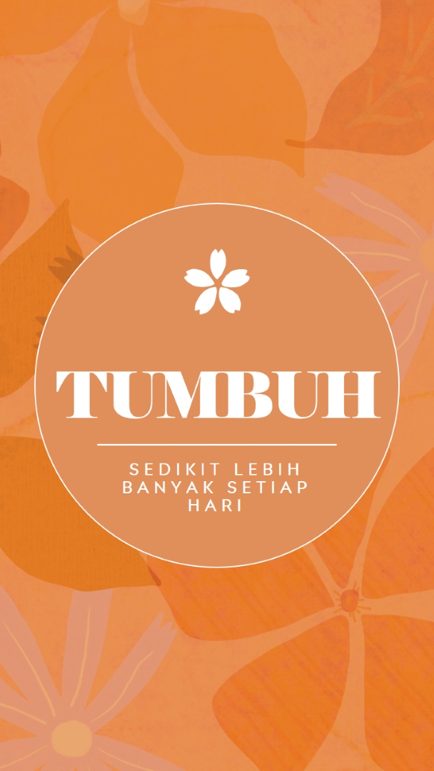 Tumbuh lebih banyak setiap hari orange vintage,botanical,frame,rustic,motif,background,