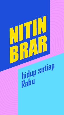 Siaran podcast langsung blue bold,bright,typography,geometric,vibrant,block