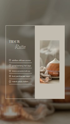 Daftar periksa rutin waktu tidur brown modern,elegant,checklist,planner,classic,graphic