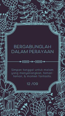 Bergabung dalam perayaan blue elegant,classic,floral