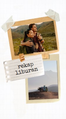 Rekap liburan kami white photographic,scrapbook,collage,simple,retro,travel