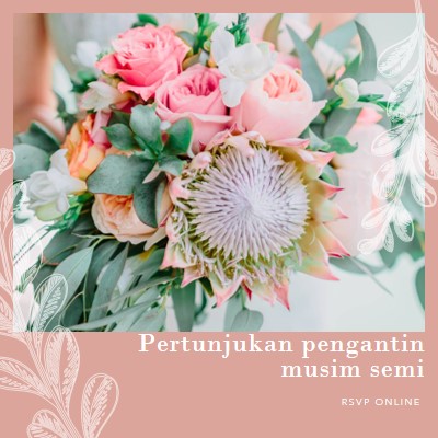 Pertunjukan pengantin musim semi pink organic-simple