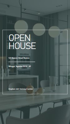 Open house glamor perkotaan gray modern-simple