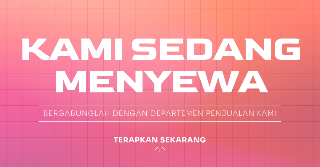 Kami sedang menyewa - bergabunglah dengan kami! pink simple,bold,gradient,grid,minimal,bright